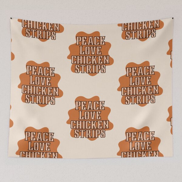 Item preview, Peace Love Chicken Strips in Vintage Orange designed and sold by Pink Ribbon.