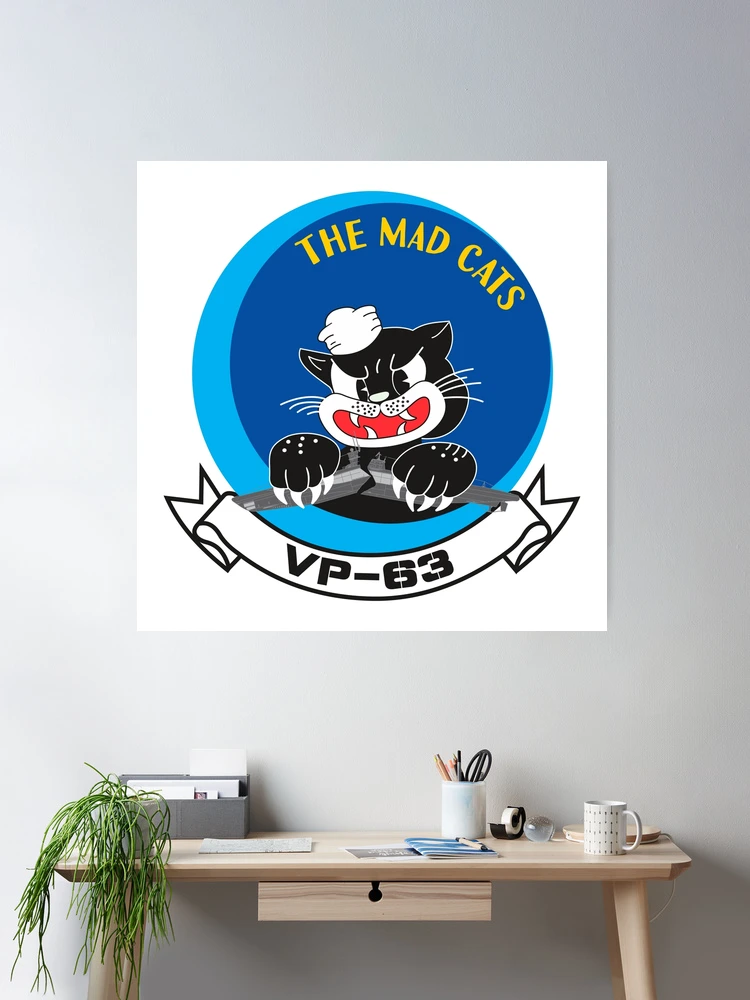 USN VP-63 Patrol Bombing Squadron The Mad Cats - Clean Style
