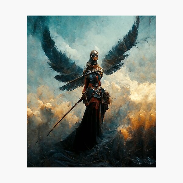 Warrior 2024 Angel, original Christian art not a print.