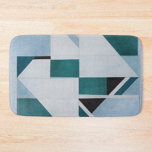 Item preview, Geometric Season Winter 7 - Abstract Expressionism - Green and Blue designed and sold by Inomaly Art.