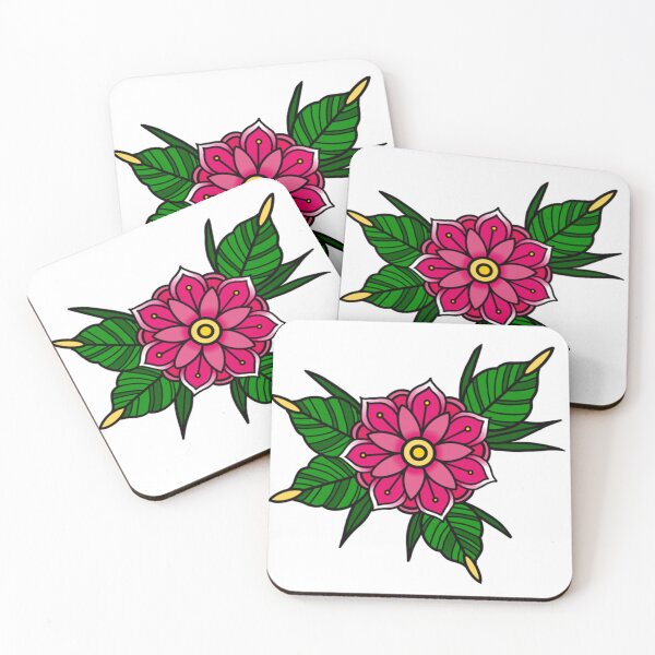 Item preview, Pink Tattoo Flower designed and sold by LRPcreations.
