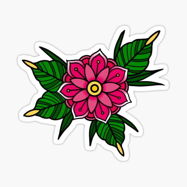 Item preview, Pink Tattoo Flower designed and sold by LRPcreations.