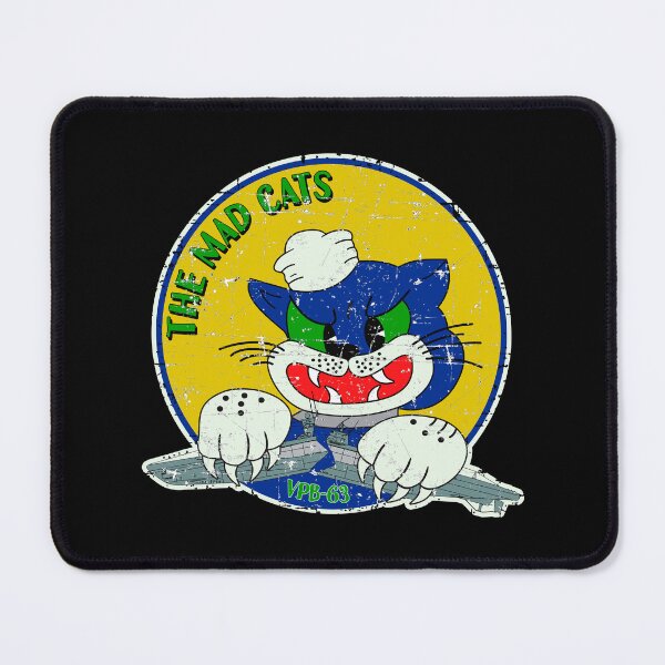 Item preview, USN VP-63 Patrol Bombing Squadron The Mad Cats V2 - Grunge Style designed and sold by pzd501.