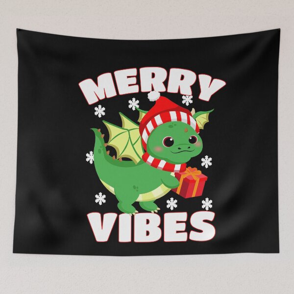 Item preview, Merry Vibes Cute Christmas Dragon Lover Navidad divertida designed and sold by SharpThreadZ.
