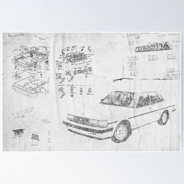 Item preview, Toyota Cressida Diagram Blueprint designed and sold by anargamanoppo.