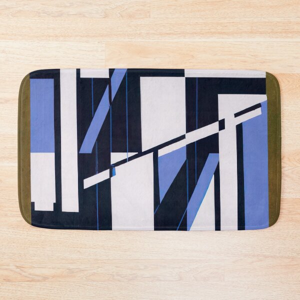 Item preview, Geometric Season Winter 5 - Abstract Expressionism - Black, White and Blue designed and sold by Inomaly Art.