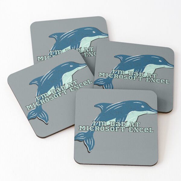 Item preview, I'm Bad At Microsoft Excel Dolphin Teal Blue designed and sold by Pink Ribbon.