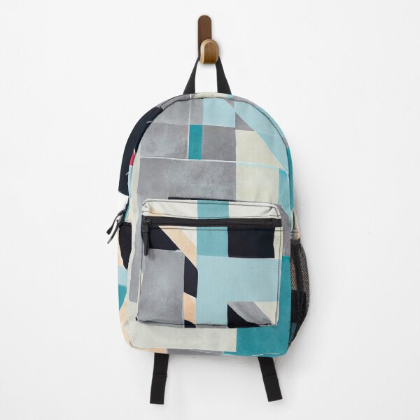 Item preview, Geometric Season Winter 3 - Abstract Expressionism - Grey, Peach and Turquoise Pastel Colours designed and sold by Inomaly Art.