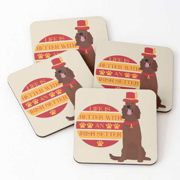 Item preview, Cute "Life is Better with an Irish Setter"  designed and sold by Write-to-Rebel.