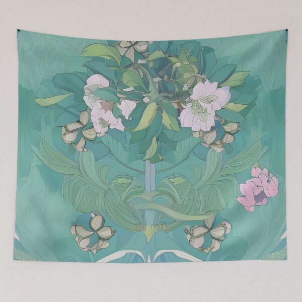 Item preview, Turquoise Floral designed and sold by maddie-illus.
