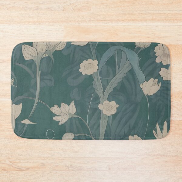 Item preview, Teal Art-Nouveau Floral designed and sold by maddie-illus.
