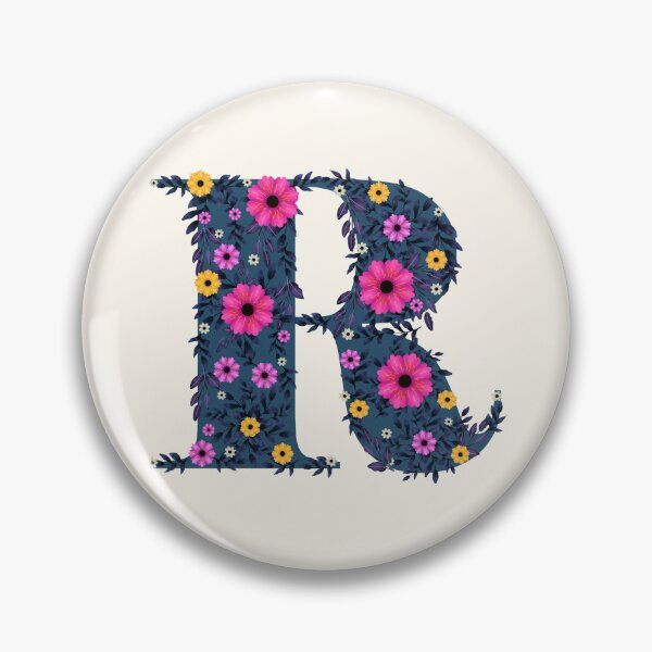 Item preview, Beautiful Monogram R with flowers designed and sold by Pligo.