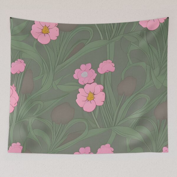 Item preview, Pink Flowers Pattern designed and sold by maddie-illus.