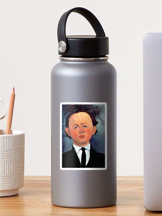 Thumbnail 1 of 3, Sticker, 'Portrait of Mechan' by Modigliani (Reprint) designed and sold by RozAbellera.