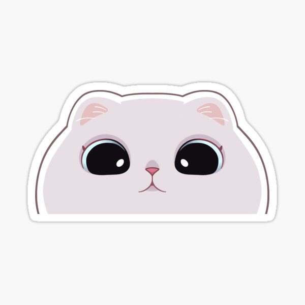 Peeking Cat Sticker