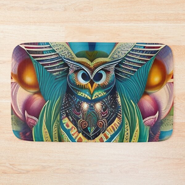 Item preview, Cool hip magical owl bird art - hippie groovy animal art - Owl designed and sold by ZiolaRosa.