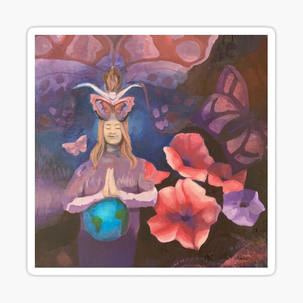 Steadfast Serenity Amidst Chaos Sticker
