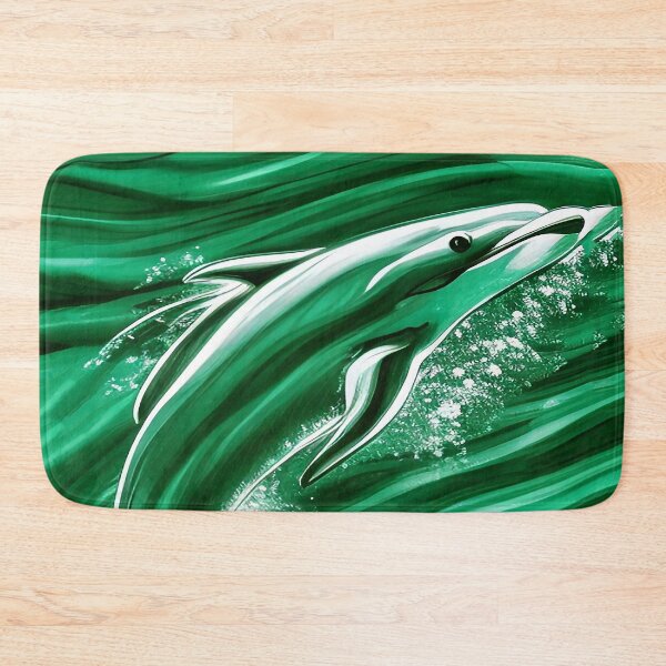 Item preview, Dolphin Illustration for Brilliant Green Waters designed and sold by deniselynnimage.