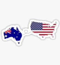 Australia - USA | Long Distance Love Sticker
