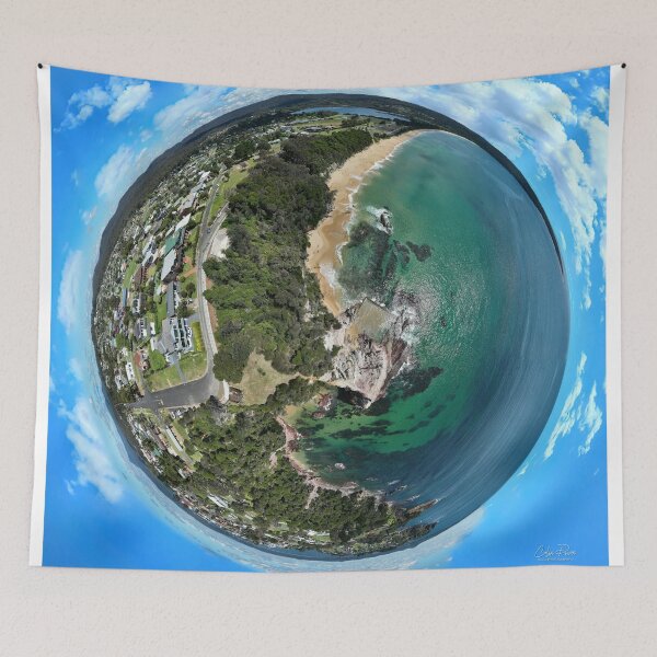 Item preview, Aslings Beach Rock Pool Tiny Planet from 100m designed and sold by Colin Dixon.