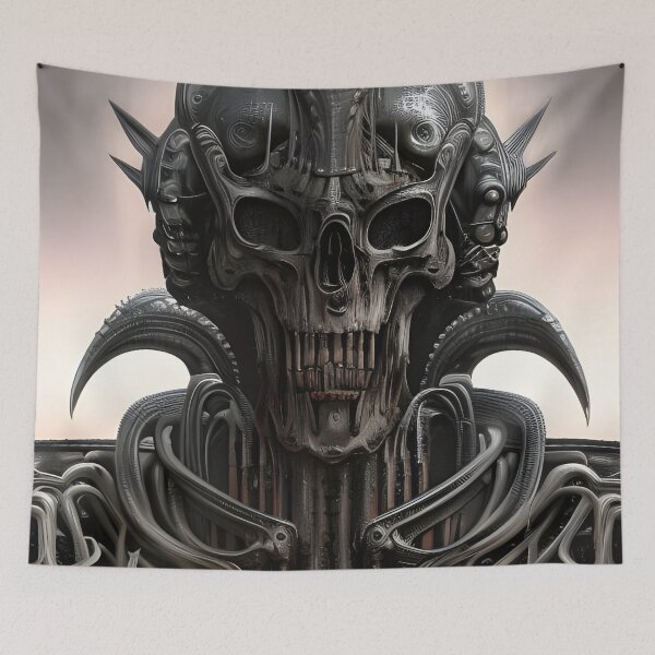 Item preview, Industrial Menacing Evil Skull  designed and sold by JKirchnerArt.