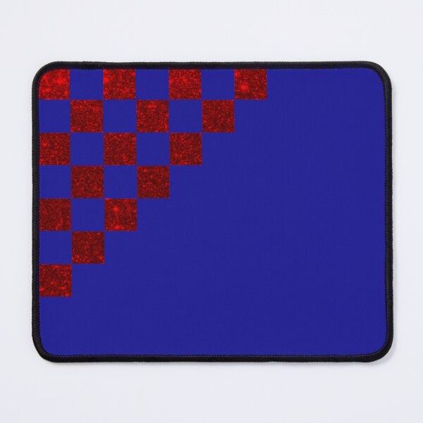Item preview, Checkered Glitter Blue Red Triangle designed and sold by oxoxoxo.