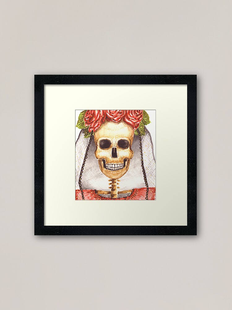 Alternate view of Watercolor Catrina Framed Art Print
