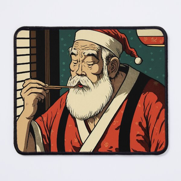 Item preview, Santa Eating Dinner with Chopsticks designed and sold by JigglePeek.
