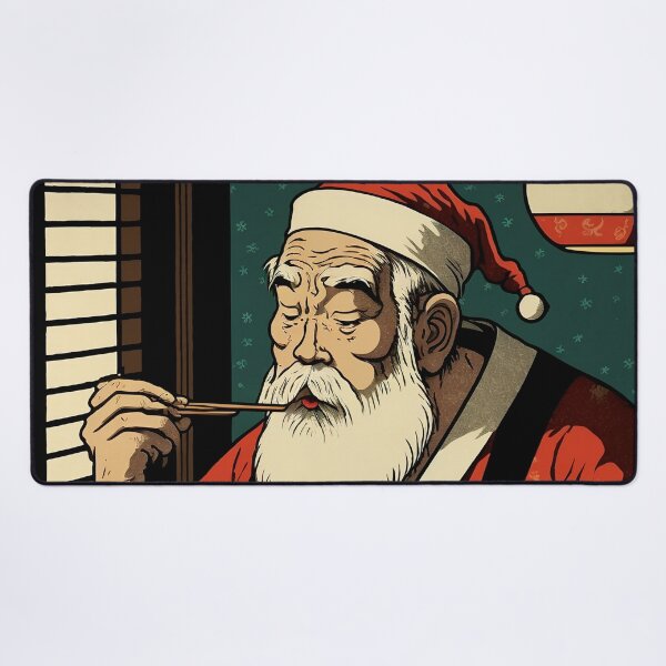 Item preview, Santa Eating Dinner with Chopsticks designed and sold by JigglePeek.