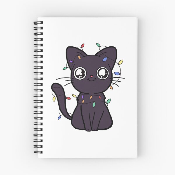 Item preview, Cute cat with Christmas lights designed and sold by DolphinsDoodle.