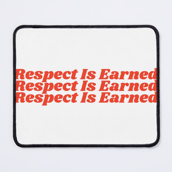Item preview, Respect Is Earned Bright Retro Red designed and sold by Pink Ribbon.