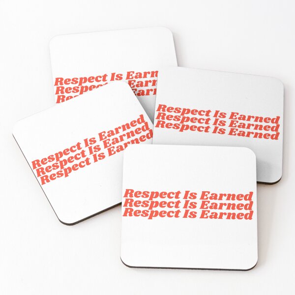 Item preview, Respect Is Earned Bright Retro Red designed and sold by Pink Ribbon.
