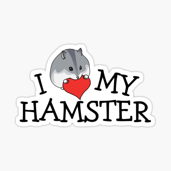 I Heart Hamsters Dwarf Sticker