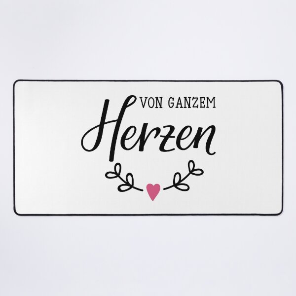 Item preview, Von ganzem Herzen. German text: With all my heart.  designed and sold by pidzam4e.