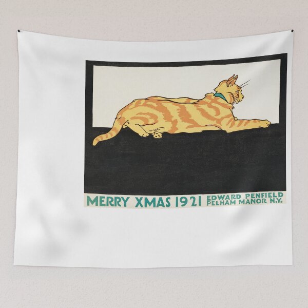 Item preview, Merry Xmas (1921) Red Tabby Cat designed and sold by Oldetimemercan.
