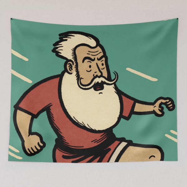 Item preview, Santa Claus Playing Soccer designed and sold by JigglePeek.