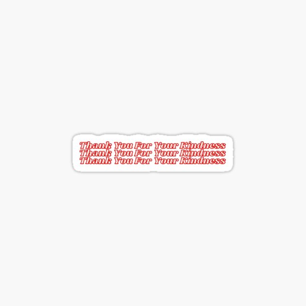 Item preview, Thank You For Your Kindness Retro Red designed and sold by Pink Ribbon.