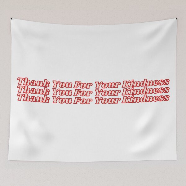 Item preview, Thank You For Your Kindness Retro Red designed and sold by Pink Ribbon.
