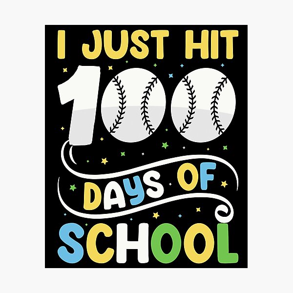 Item preview,  I Just Hit 100 Days Of School Baseball for students and techers designed and sold by best-tshirtss.