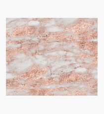 Martino rose gold marble Photographic Print