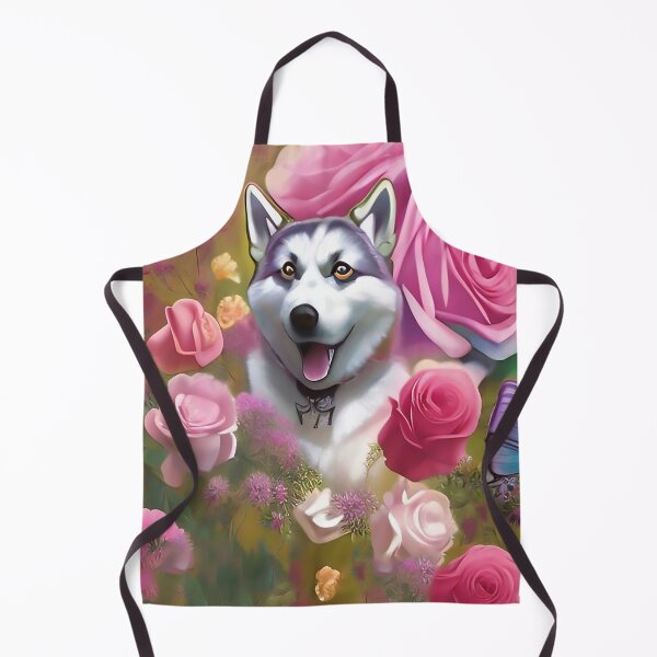 Item preview, Super Pretty Animal Art with dog butterfly roses and a cute husky designed and sold by ZiolaRosa.
