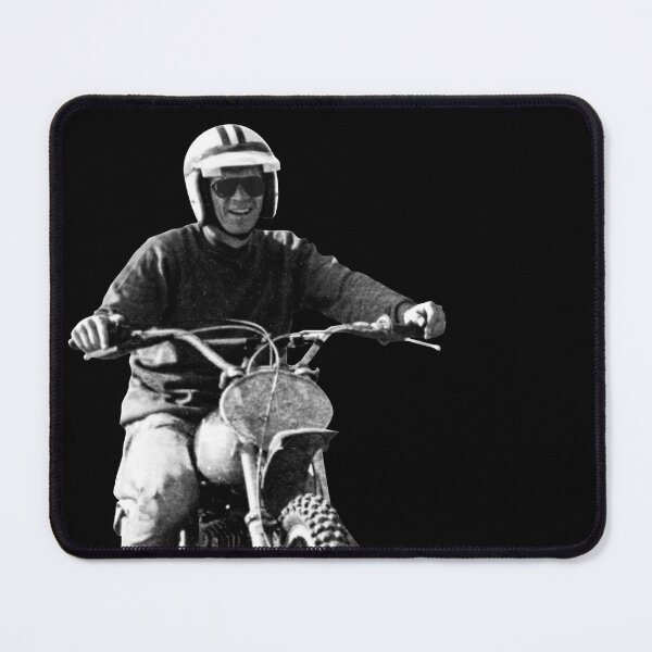 Item preview, Steve McQueen on classic Husky - on Black designed and sold by boltjesdesign.