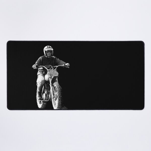 Item preview, Steve McQueen on classic Husky - on Black designed and sold by boltjesdesign.