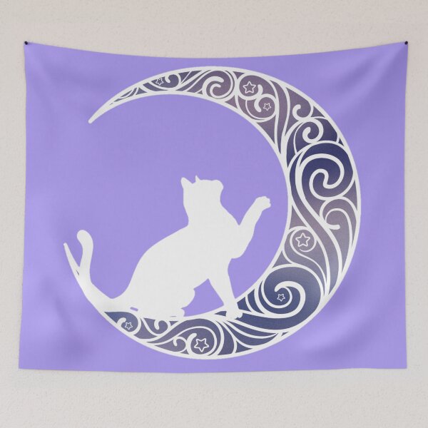 Item preview, Moon Cat - Celestial Art designed and sold by MistyMorningsOR.