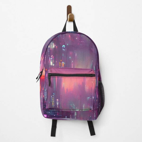 Item preview, Dystopian painting of a cityscape at night designed and sold by David-Howells.