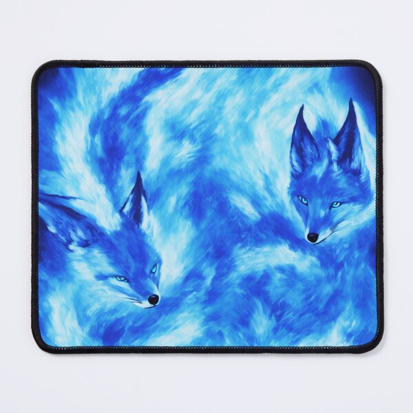 Item preview, Blue Fox with a Body of Blue Flames Digital Art designed and sold by DesignerKin.