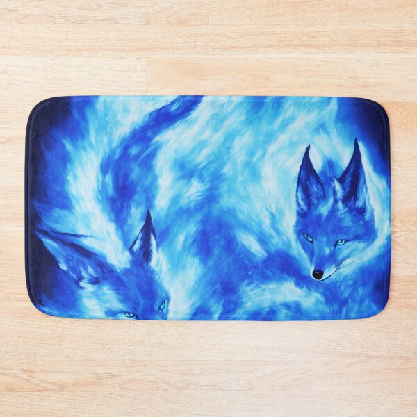 Item preview, Blue Fox with a Body of Blue Flames Digital Art designed and sold by DesignerKin.