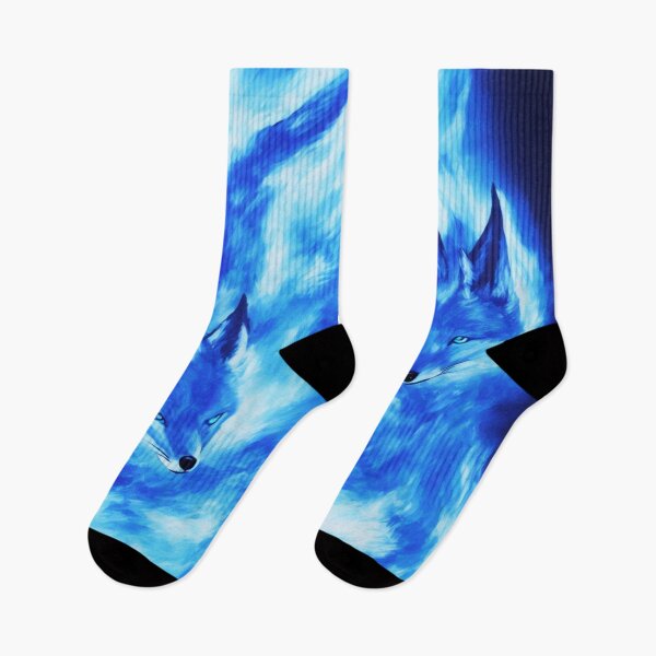Item preview, Blue Fox with a Body of Blue Flames Digital Art designed and sold by DesignerKin.