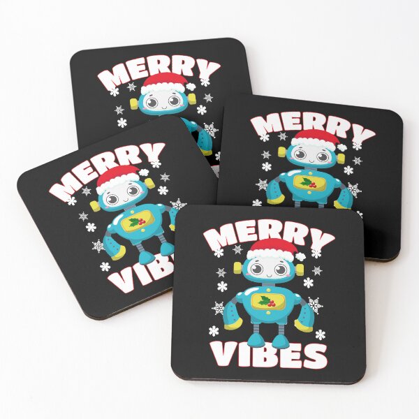Item preview, Merry Vibes Cute Christmas Robot Lover Funny Sci Fi designed and sold by SharpThreadZ.