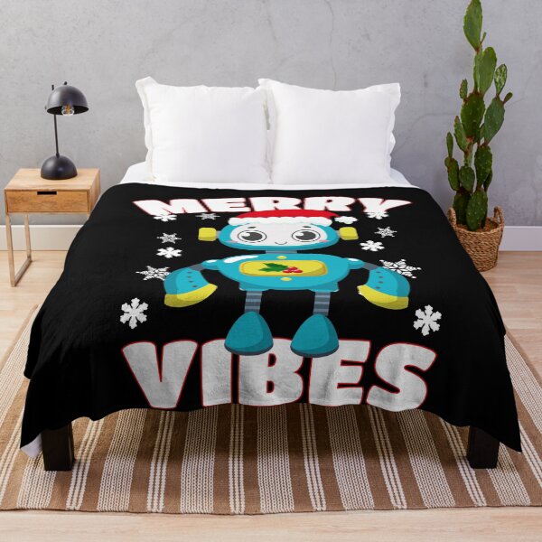 Item preview, Merry Vibes Cute Christmas Robot Lover Funny Sci Fi designed and sold by SharpThreadZ.